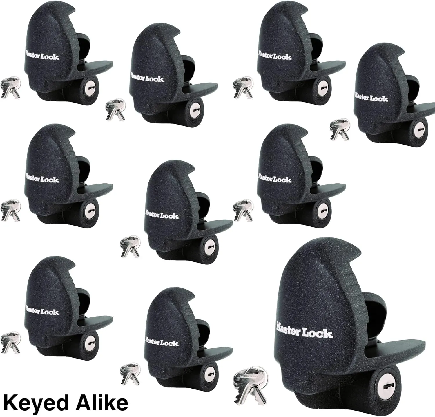 Master Lock - (10) Keyed Alike Universal Trailer Coupler Locks 379KA-10