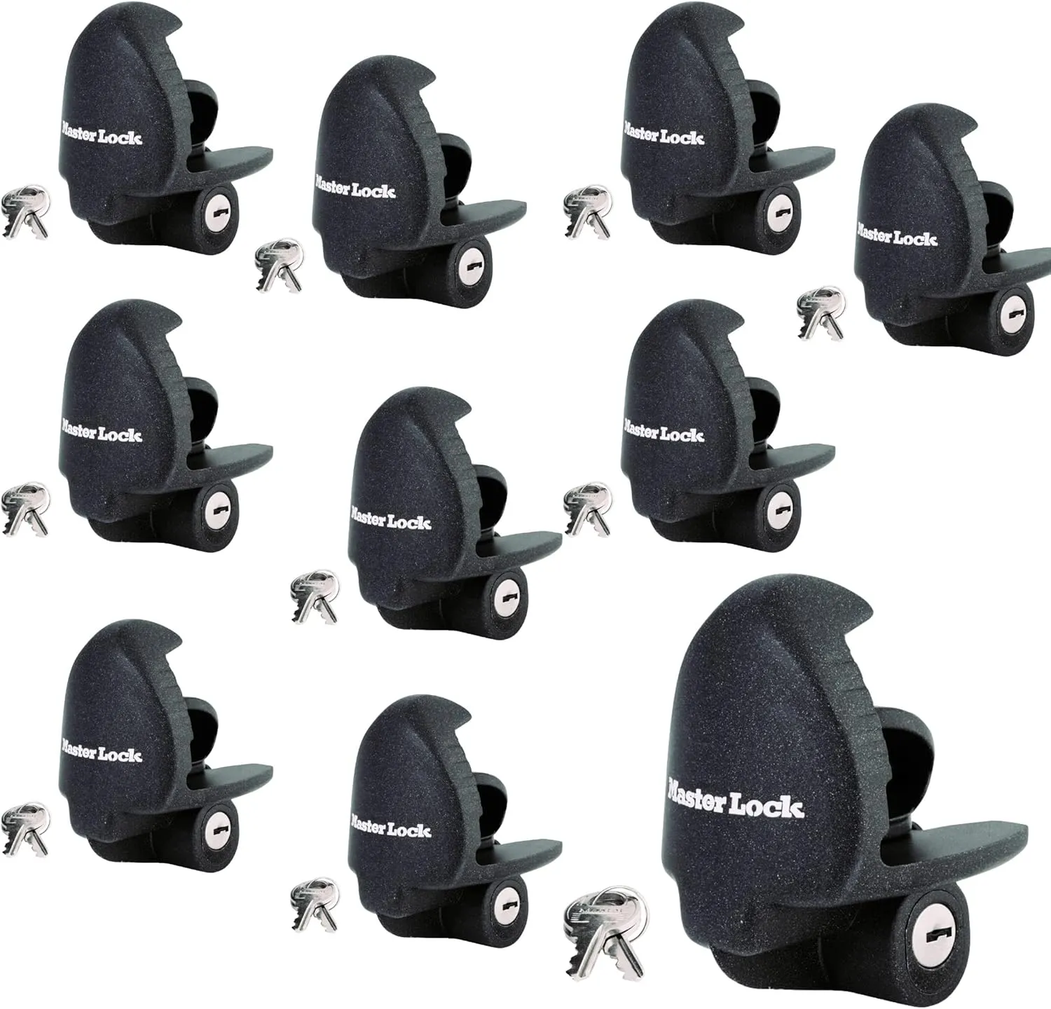 Master Lock - (10) Keyed Alike Universal Trailer Coupler Locks 379KA-10
