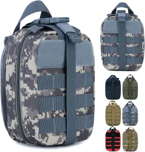 Medical First Aid Pouch, Rip-Away EMT Pouch Tactical Molle Nylon Pouch for Outdoor Hiking Camping Trekking Hunting
