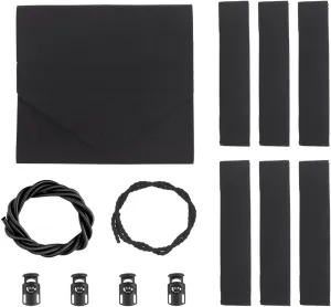 Medical Insert Pouch with Elastic Ropes Carry First Aid Supplies for Various Size Backpack Hunting Accessories (Black)