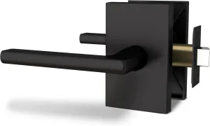 Mega Handles Glamor Passage Lever, Door Handle Set for Hallway, Closet and Bathroom, Reversible Heavy Duty Door Levers, Fits All Standard Door Sizes, Screws Included - Charcoal (1 Pack)