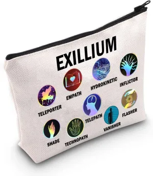 MEIKIUP Keeper of The Lost Inspired Book Lover Makeup Bag Organizer Pouch Bookish Gift (EXILLIUM Bag)