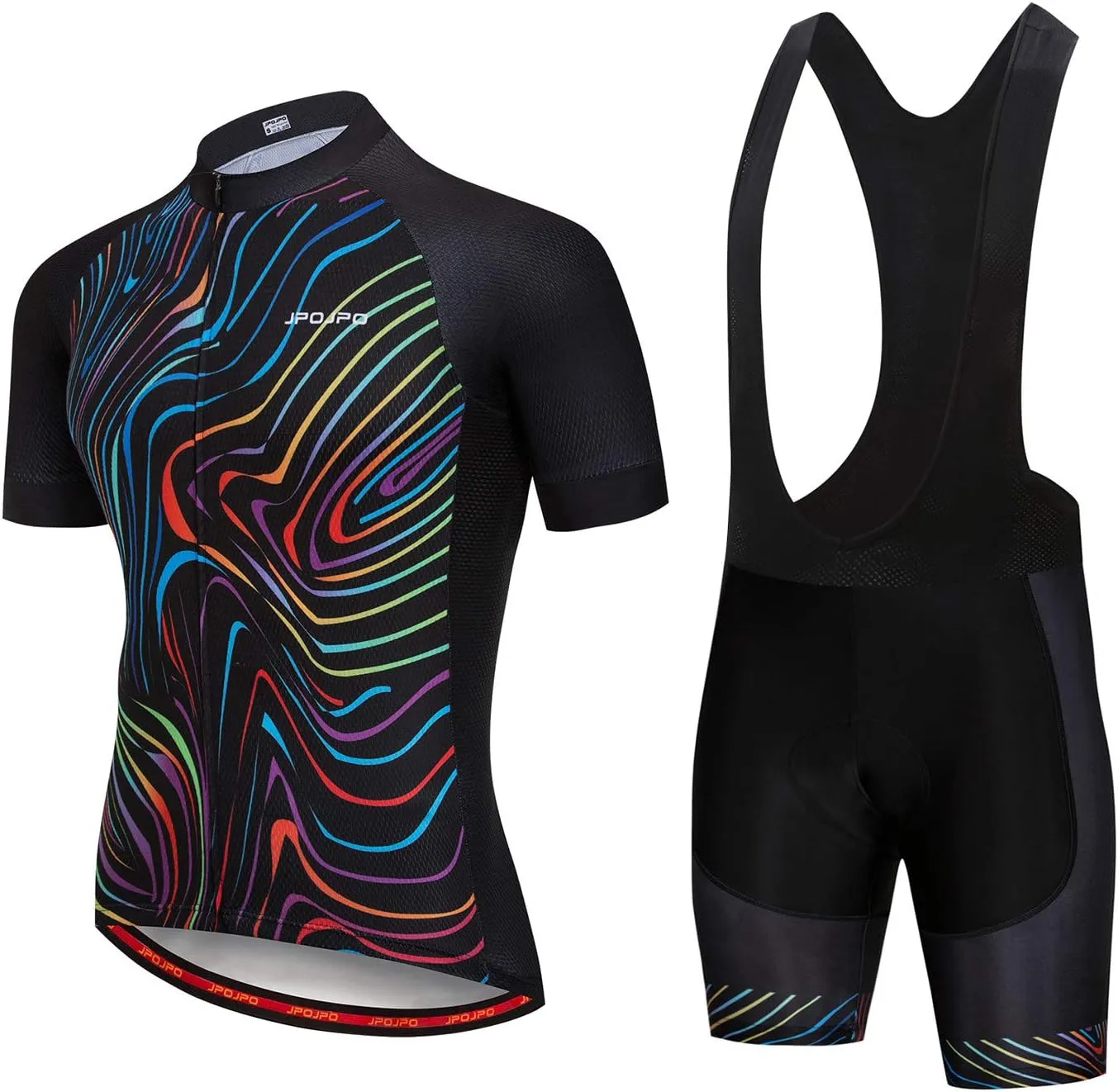 Men Cycling Jersey Set Bike Short Sleeve Shirt Tops 5D Padded Shorts S-3XL