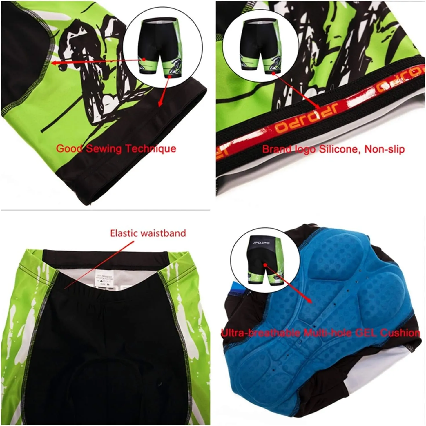 Men Cycling Jersey Set Bike Short Sleeve Shirt Tops 5D Padded Shorts S-3XL