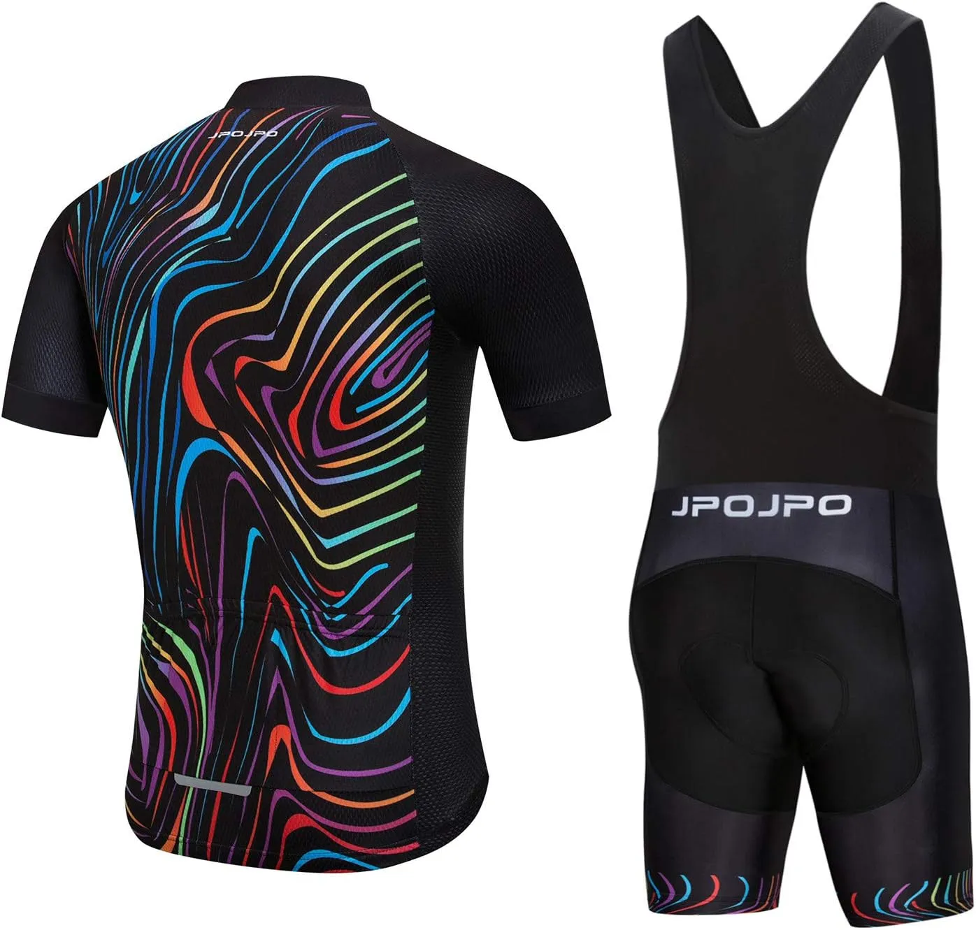 Men Cycling Jersey Set Bike Short Sleeve Shirt Tops 5D Padded Shorts S-3XL