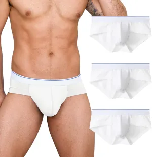 Men's Briefs Underwear Silky Bikinis Thongs No Fly Pouch Moisture-Wicking Underpants for Men Multi pack