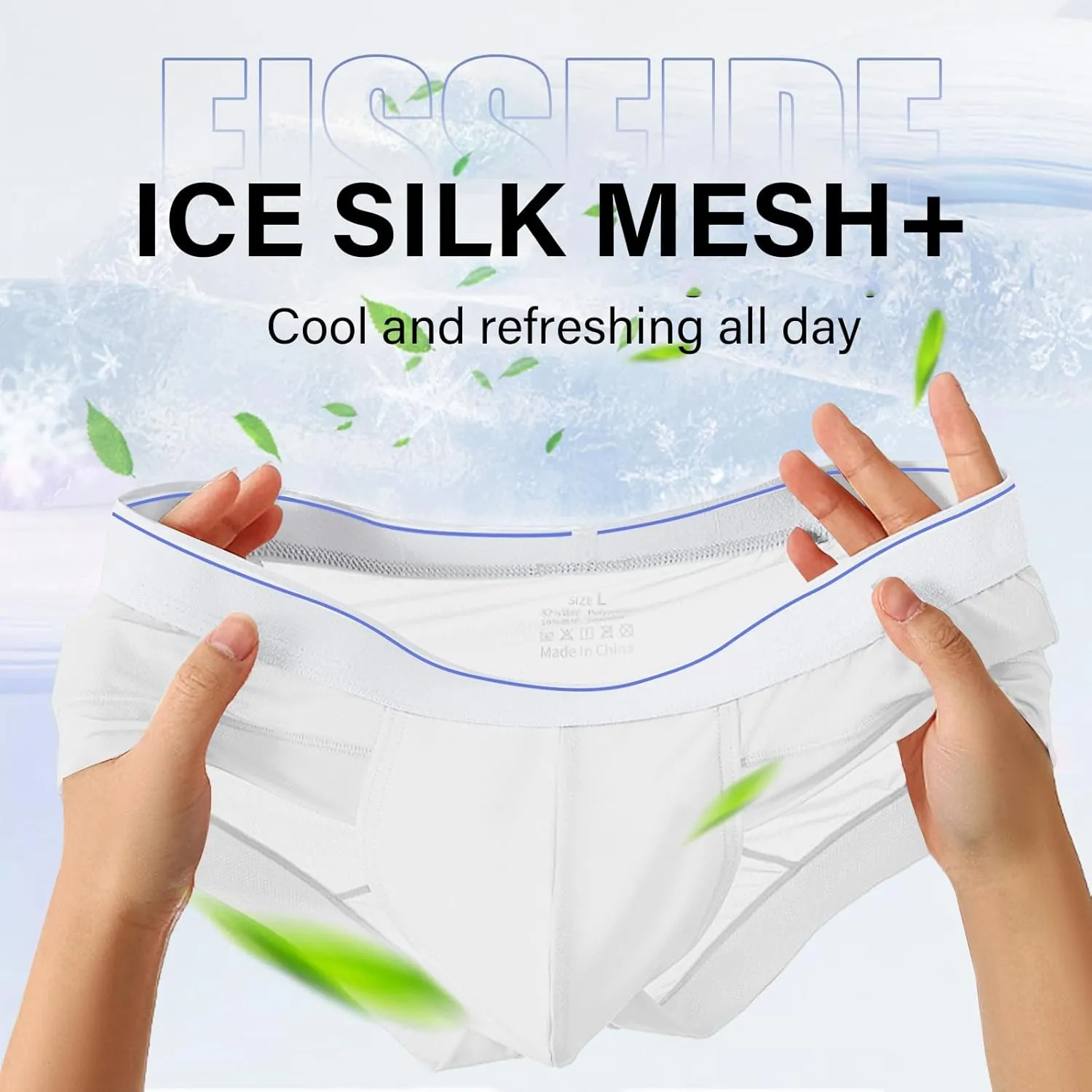 Men's Briefs Underwear Silky Bikinis Thongs No Fly Pouch Moisture-Wicking Underpants for Men Multi pack