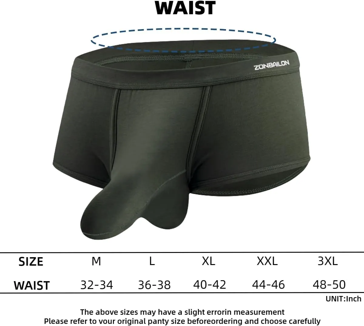 Mens Separate Pouch Briefs Breathable Modal Underwear Cotton Boxer