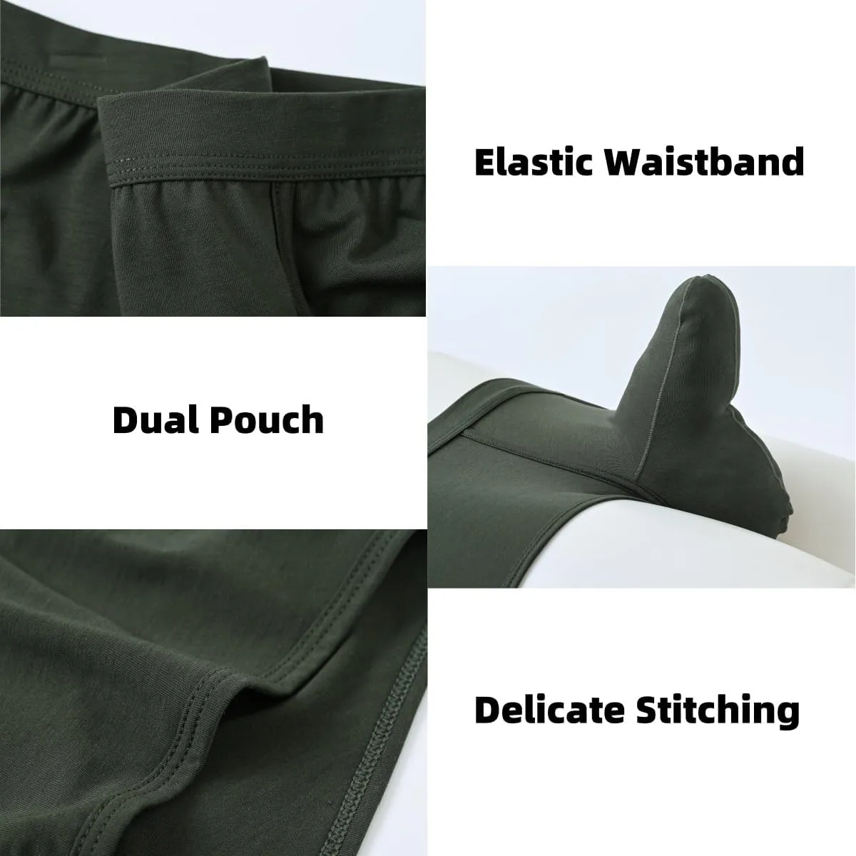 Mens Separate Pouch Briefs Breathable Modal Underwear Cotton Boxer