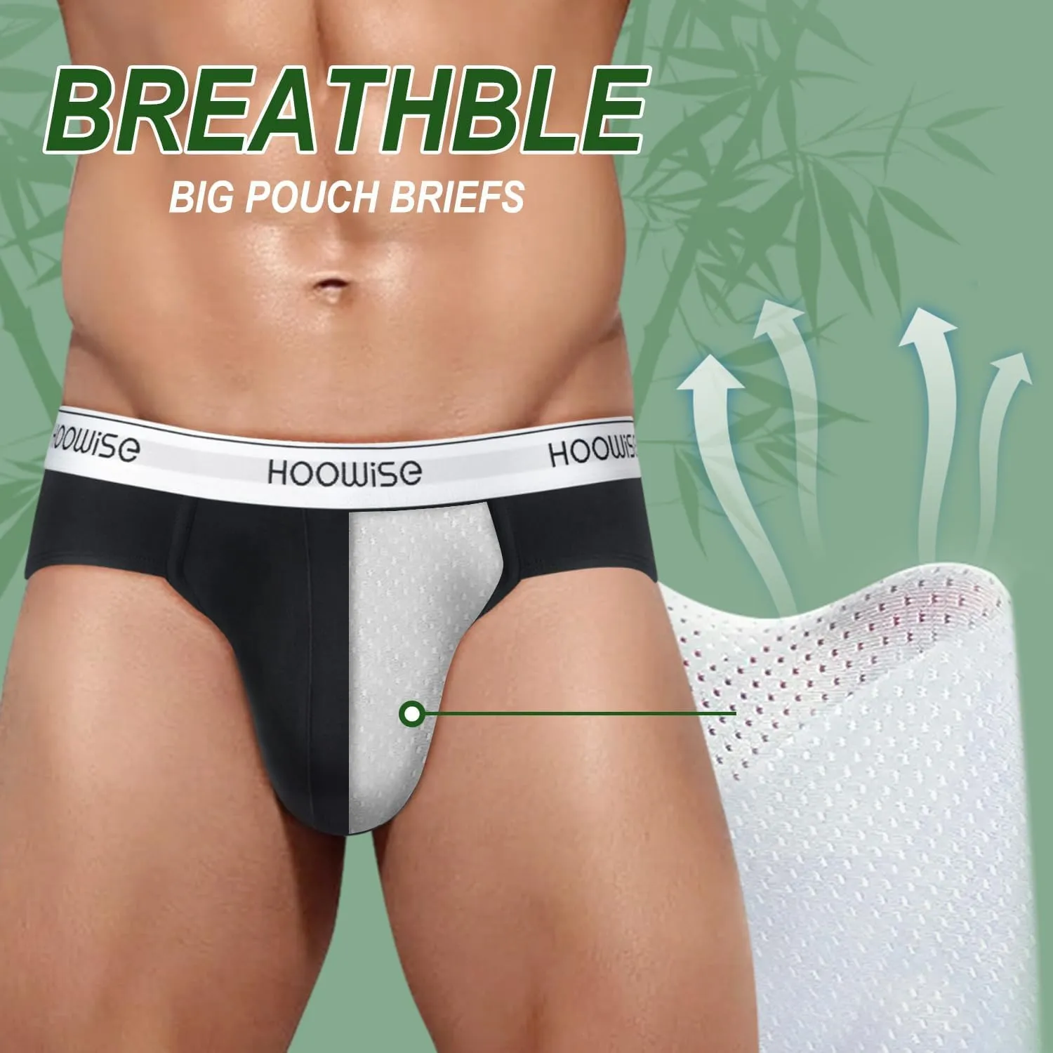 Men's Underwear Briefs Plus Size D Pouch Soft Silky Touch Underpants 3 Pack