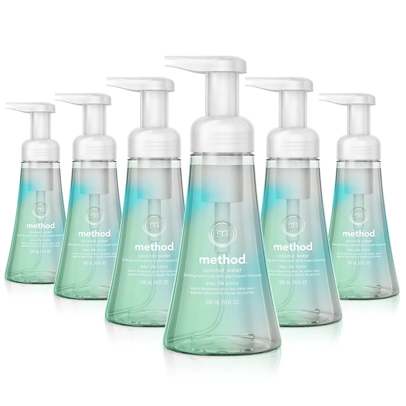 Method Foaming Hand Soap, Coconut Water, Biodegradable Formula, 10 fl oz (Pack of 6)