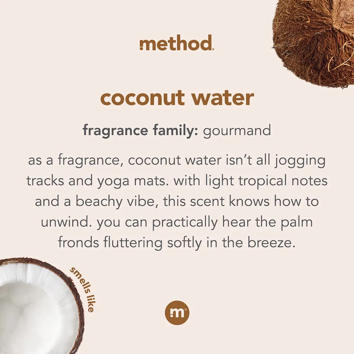 Method Foaming Hand Soap, Coconut Water, Biodegradable Formula, 10 fl oz (Pack of 6)