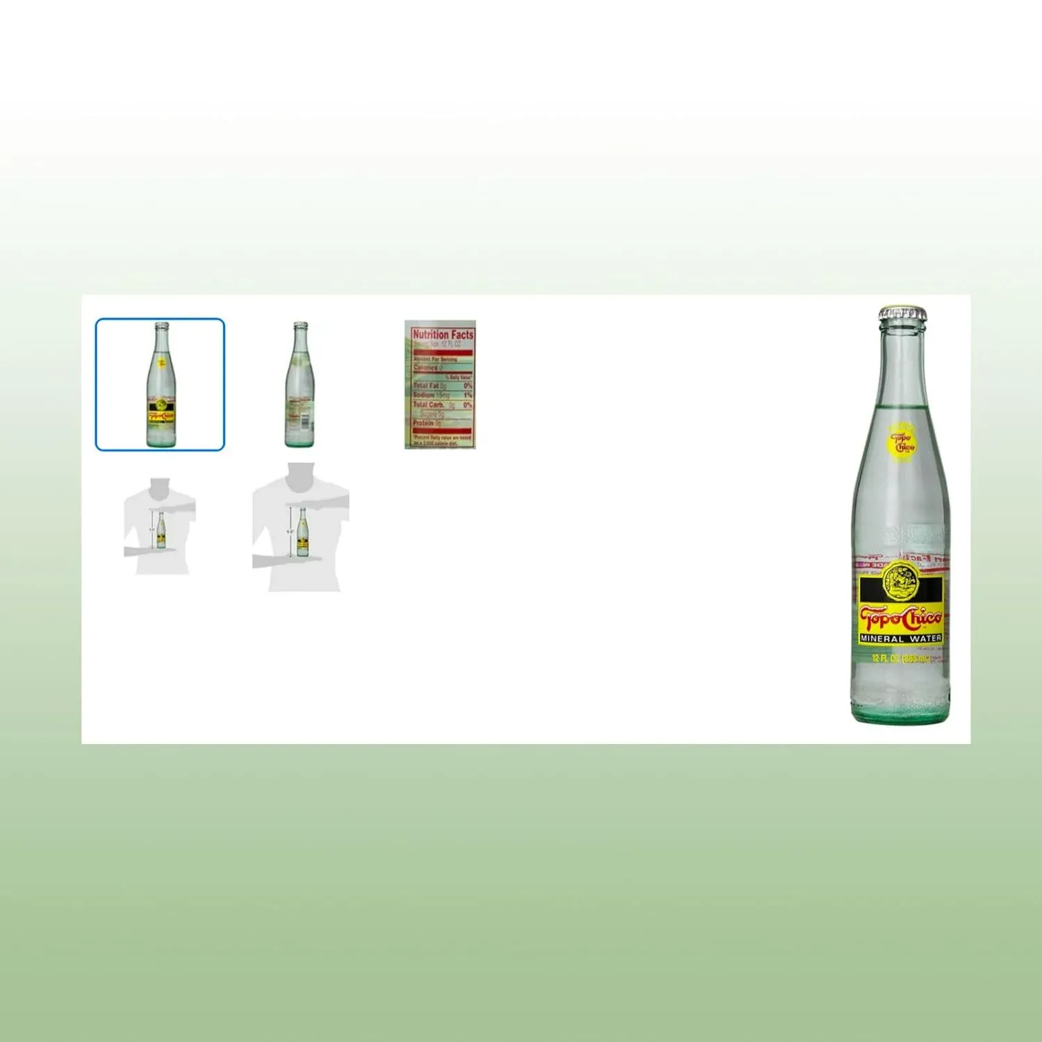 Mineral Natural Water 12 fl oz Glass Bottles 12 Pack
