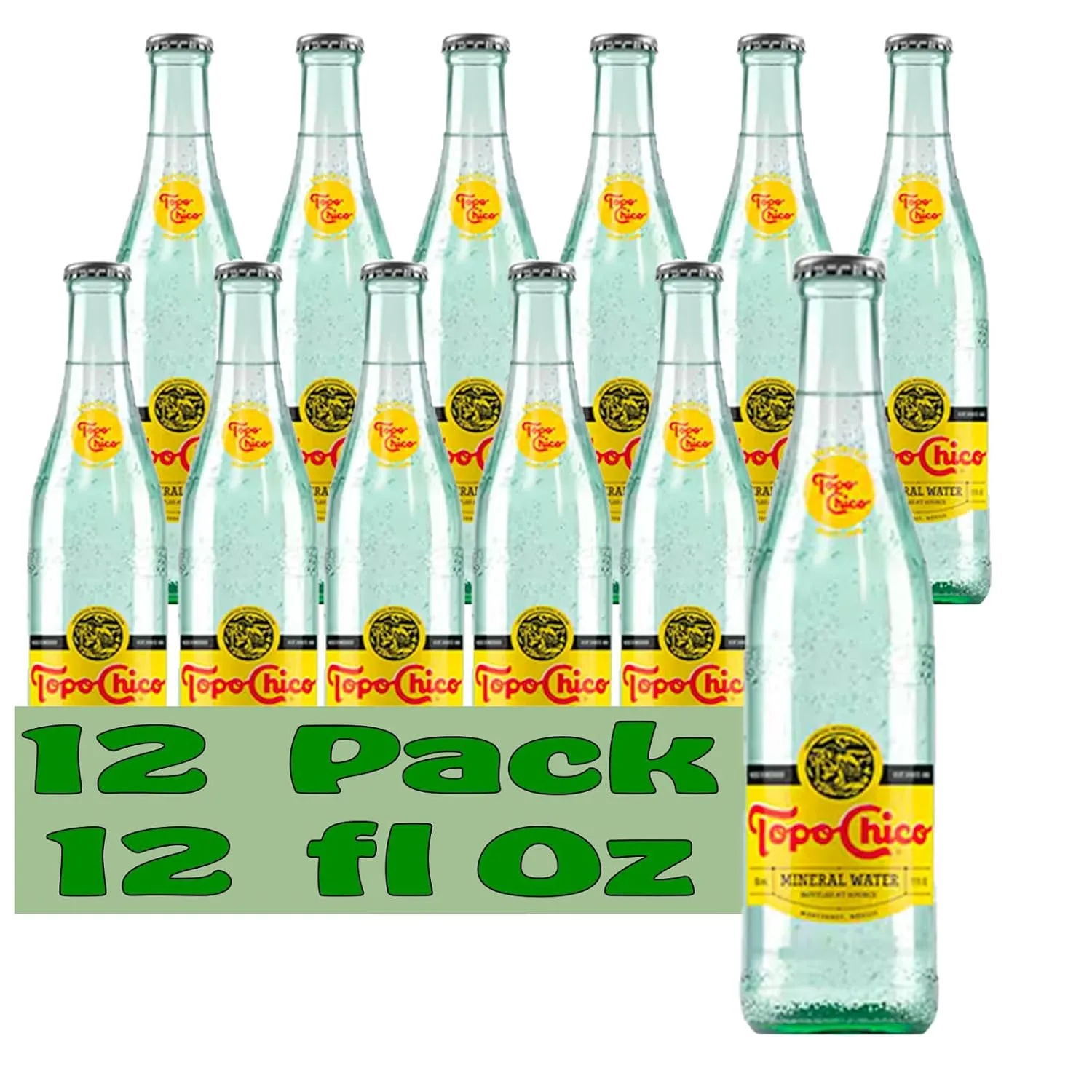 Mineral Natural Water 12 fl oz Glass Bottles 12 Pack