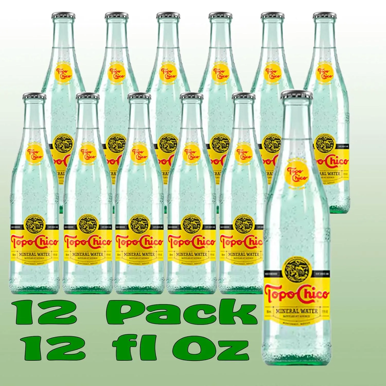 Mineral Natural Water 12 fl oz Glass Bottles 12 Pack
