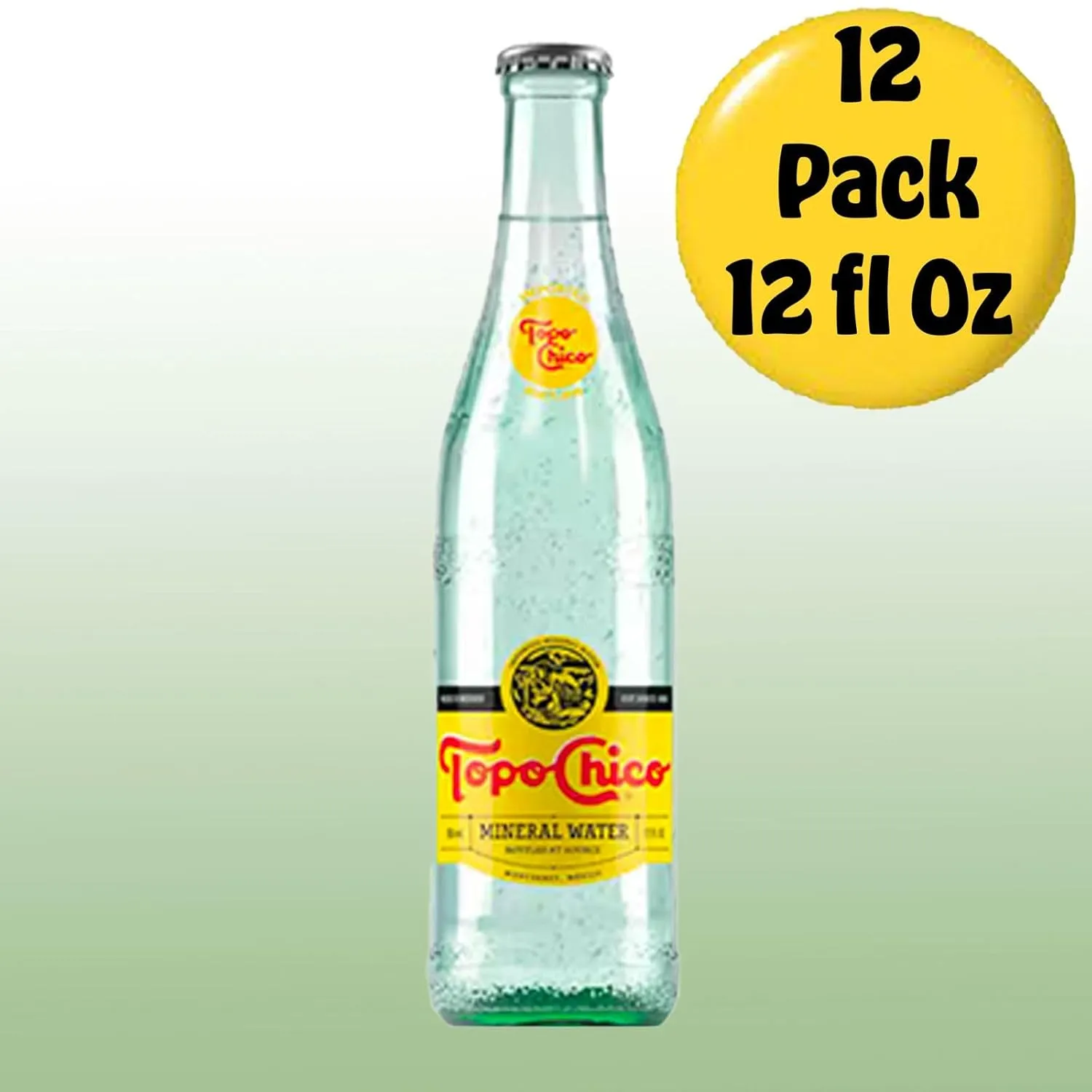 Mineral Natural Water 12 fl oz Glass Bottles 12 Pack