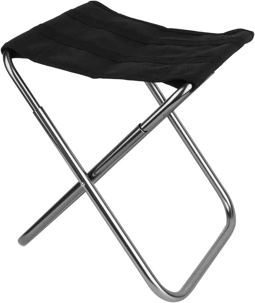 Mini Portable Folding Stool, Aluminum Alloy Outdoor Chair for Fishing Camping Picnic (Medium Size 24 * 22 * 28cm)