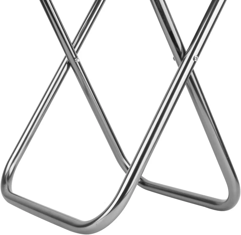 Mini Portable Folding Stool, Aluminum Alloy Outdoor Chair for Fishing Camping Picnic (Medium Size 24 * 22 * 28cm)