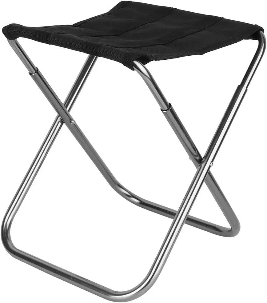 Mini Portable Folding Stool, Aluminum Alloy Outdoor Chair for Fishing Camping Picnic (Medium Size 24 * 22 * 28cm)