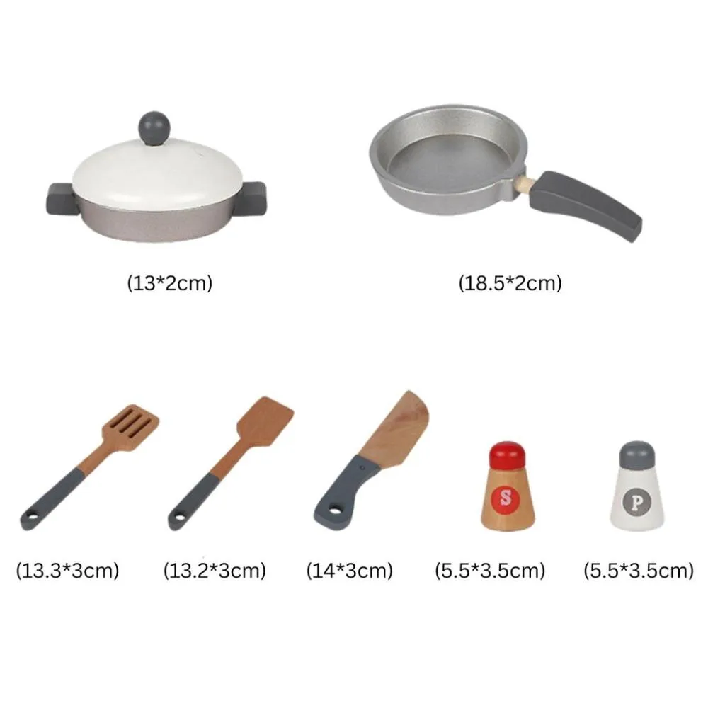 Minimalist Wooden Kitchen Playset for Kids