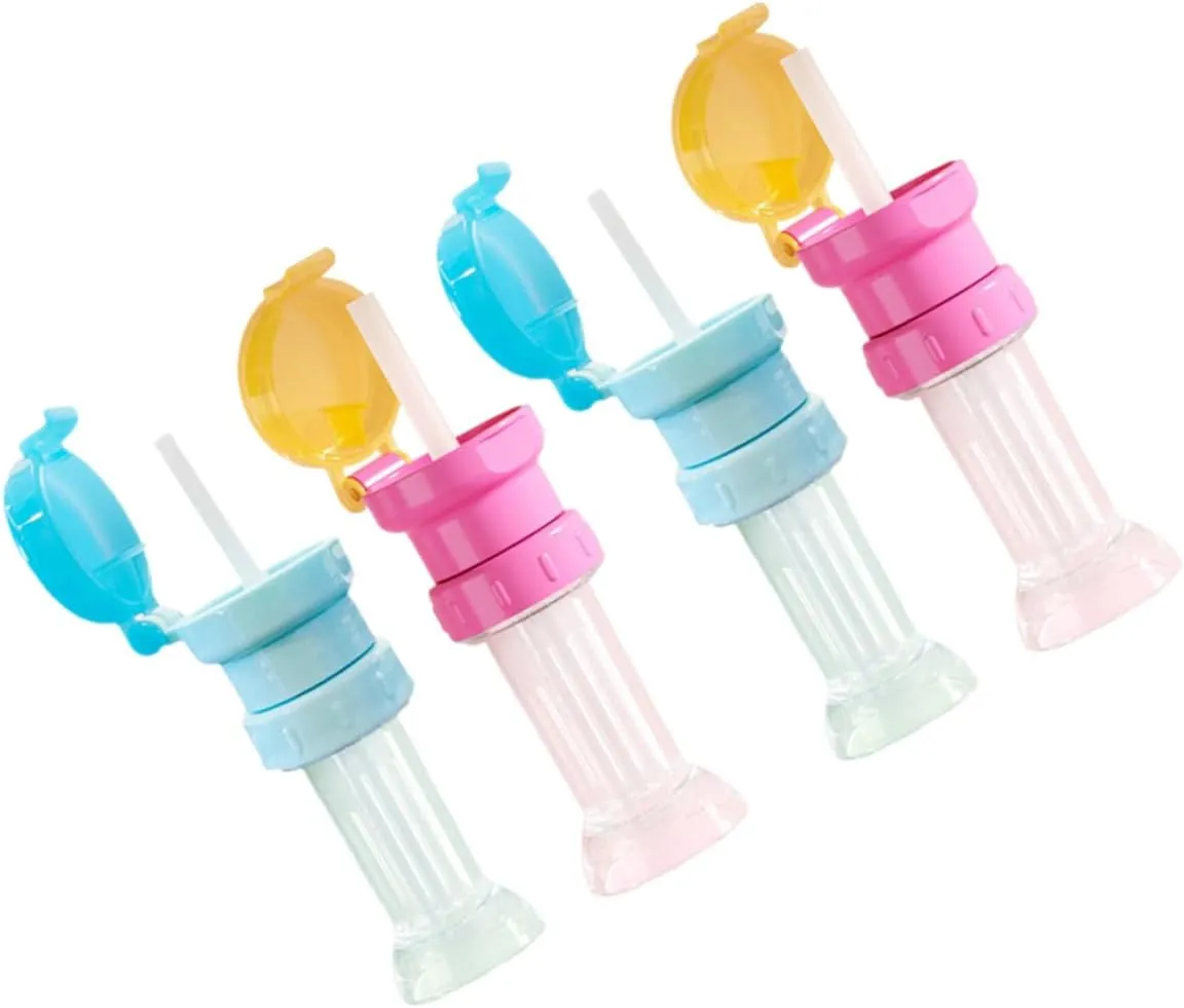 Mipcase 3sets Toddler Water Bottle Cap Straw Adapter Kids Water Bottle Adapter for Toddlers 4pcs*3