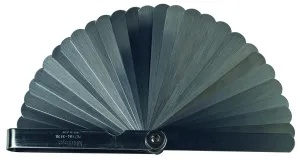 Mitutoyo 184-313S Thickness Feeler Gage Set, Straight Leaves, 0.05-1mm Thickness, 100mm Length, 28 Leaves
