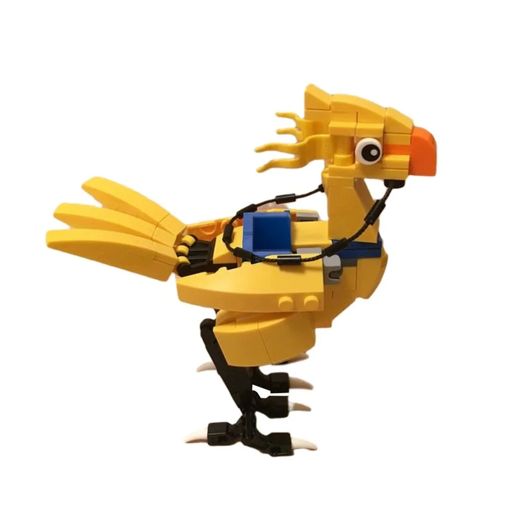 MOC NON  MOC Animal Model Final Bird Chocobo Building Blocks Set Idea Assemble Cloud Strife And Sephiroth toys