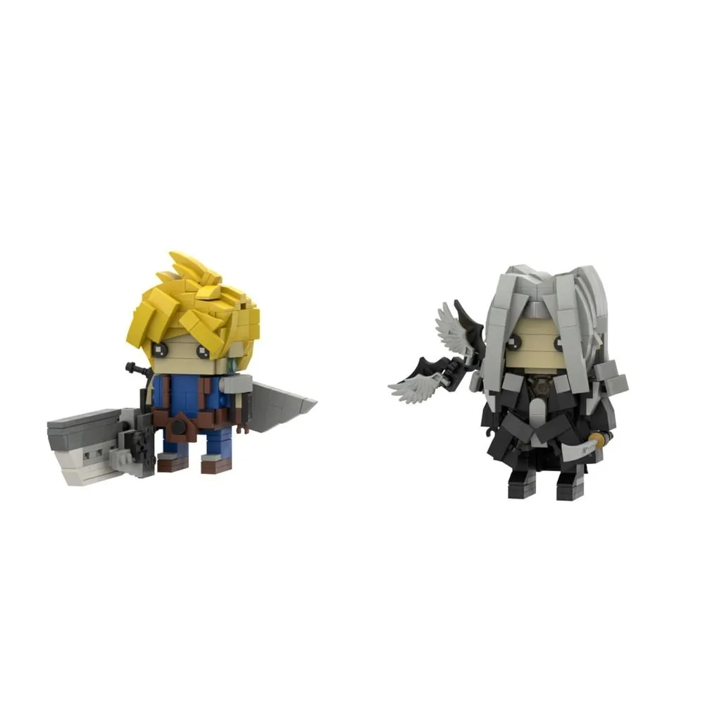 MOC NON  MOC Animal Model Final Bird Chocobo Building Blocks Set Idea Assemble Cloud Strife And Sephiroth toys