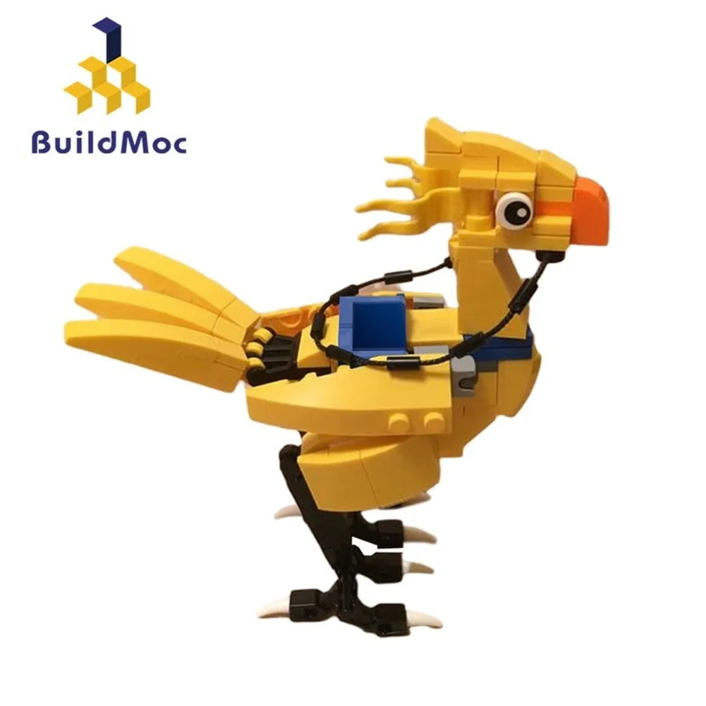 MOC NON  MOC Animal Model Final Bird Chocobo Building Blocks Set Idea Assemble Cloud Strife And Sephiroth toys