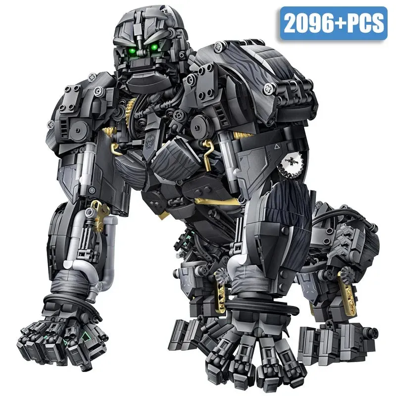MOC NON  MOC City Technical MOC Primal Titan Mechanical Gorilla Transformation Robot Model Building Blocks DIY Bricks toys