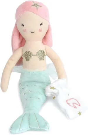 MON AMI Mermaid Tooth Fairy Doll – 10” Premium Plush with Keepsake Pouch, for First Loose Tooth for Girls
