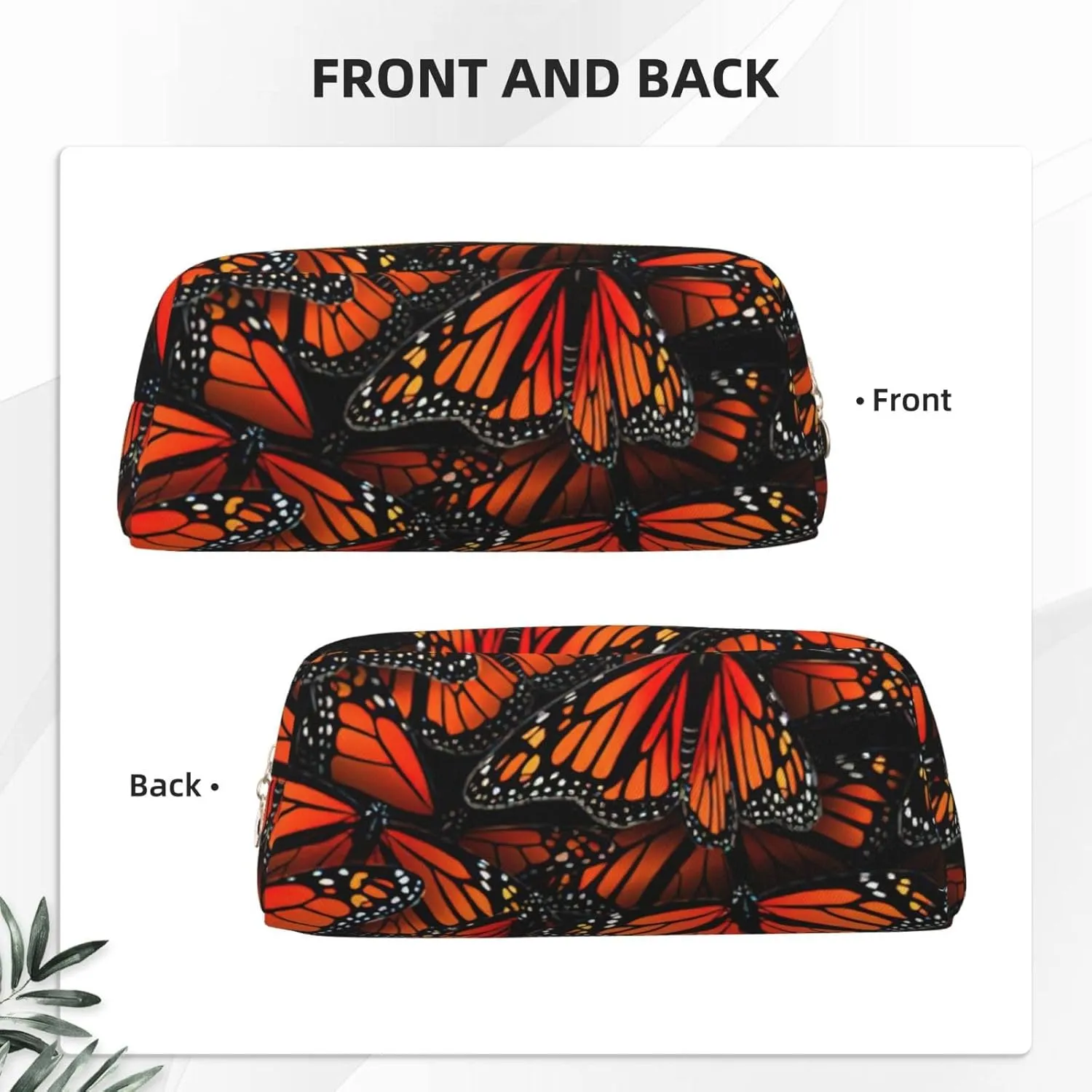 Monarch Butterflies. Print Versatile Storage Pouch Makeup Bag Travel Office Small Items Organizer Bag