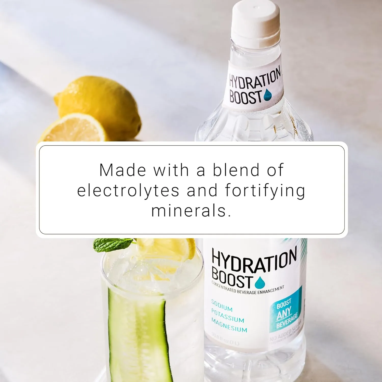 Monin - Hydration Boost and Drink Mix-in, Add Electrolytes & Minerals to Your Favorite Flavored Beverage (Hot or Cold), Dairy-Free, No Artificial Sweeteners, Gluten-Free (1 Liter   Pump)