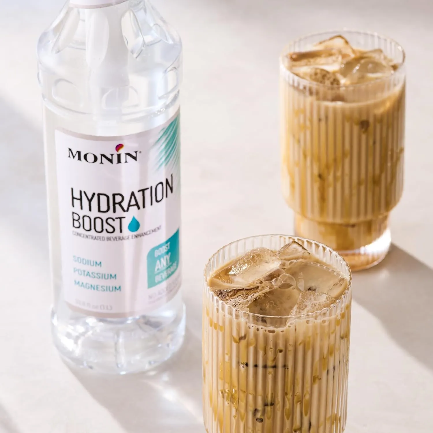 Monin - Hydration Boost and Drink Mix-in, Add Electrolytes & Minerals to Your Favorite Flavored Beverage (Hot or Cold), Dairy-Free, No Artificial Sweeteners, Gluten-Free (1 Liter   Pump)