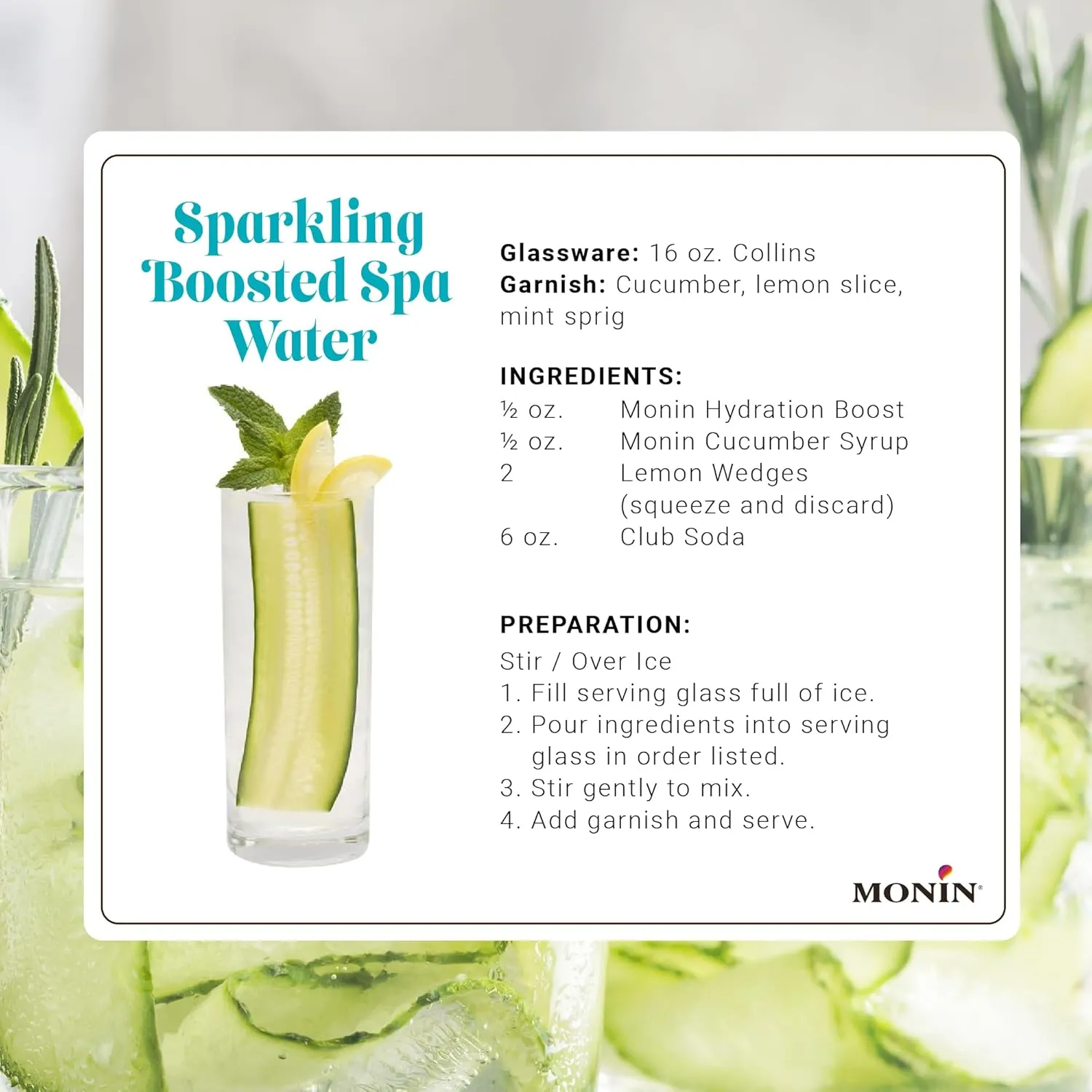 Monin - Hydration Boost and Drink Mix-in, Add Electrolytes & Minerals to Your Favorite Flavored Beverage (Hot or Cold), Dairy-Free, No Artificial Sweeteners, Gluten-Free (1 Liter   Pump)