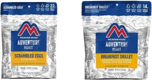 Mountain House Scrambled Eggs with Bacon | Freeze Dried Backpacking & Camping Food & Breakfast Skillet | Freeze Dried Backpacking & Camping Food | 2 Servings | Gluten-Free