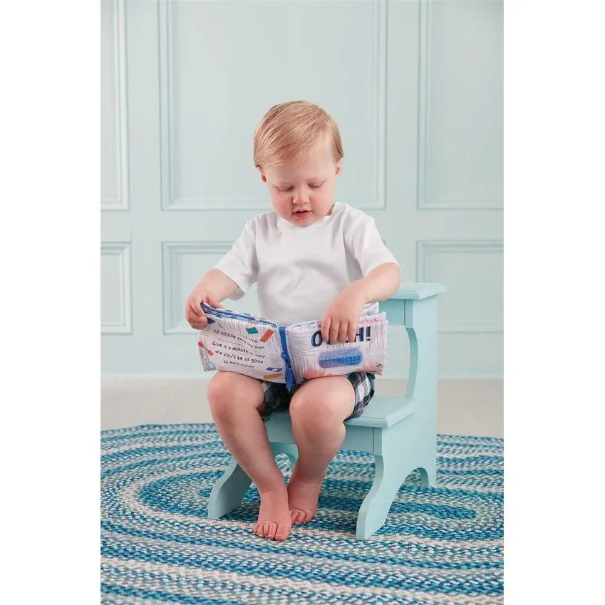 Mud Pie Ouch Pouch Soft Printed Baby Safe Book - Blue