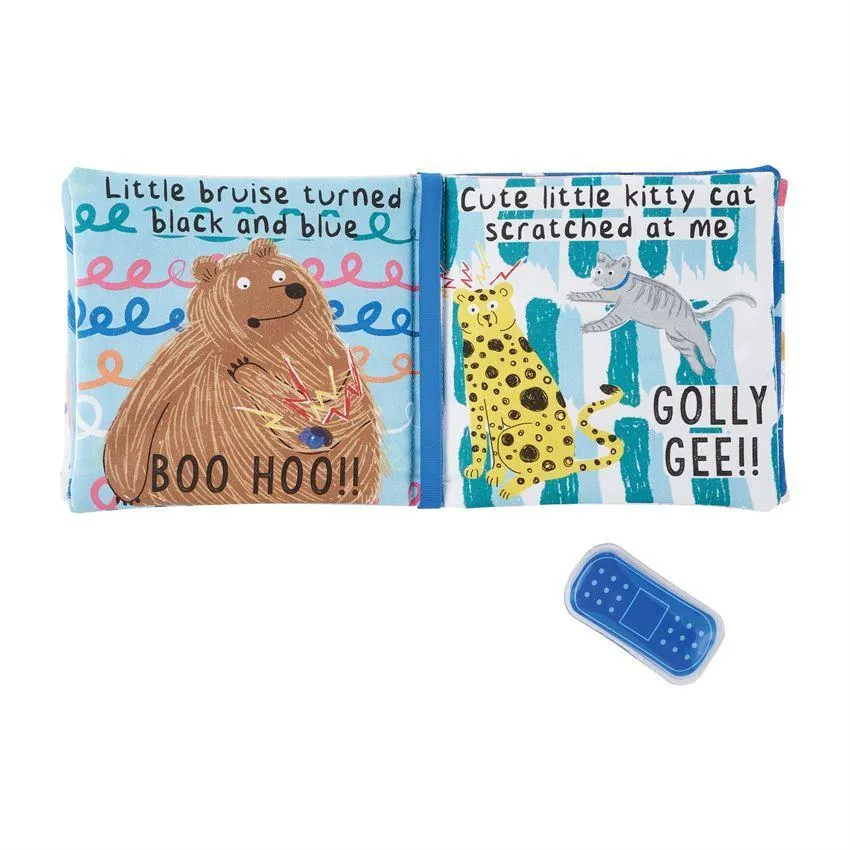 Mud Pie Ouch Pouch Soft Printed Baby Safe Book - Blue