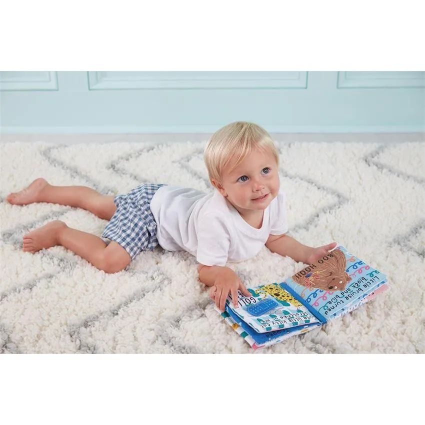 Mud Pie Ouch Pouch Soft Printed Baby Safe Book - Blue
