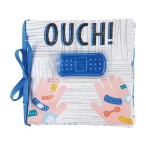 Mud Pie Ouch Pouch Soft Printed Baby Safe Book - Blue