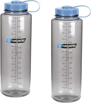 Nalgene Silo 48oz Tritan Wide Mouth Bottle - 2 Pack (Grey)