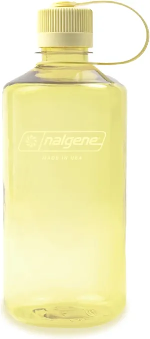 Nalgene Sustain Tritan BPA-Free Water Bottle Made with Material Derived from 50% Plastic Waste, 32 OZ, Narrow Mouth, Butter