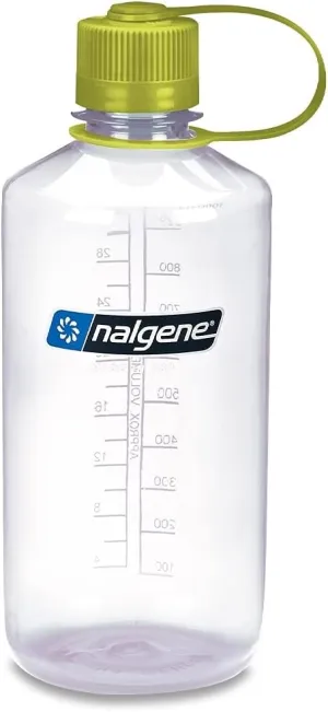 Nalgene Tritan Narrow Mouth BPA-Free Water Bottle, Clear, 32 oz