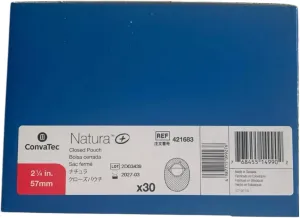 Natura   Two-Piece Closed End Opaque Ostomy Pouch, 8 Inch Length, ConvaTec 421683, 30 Count