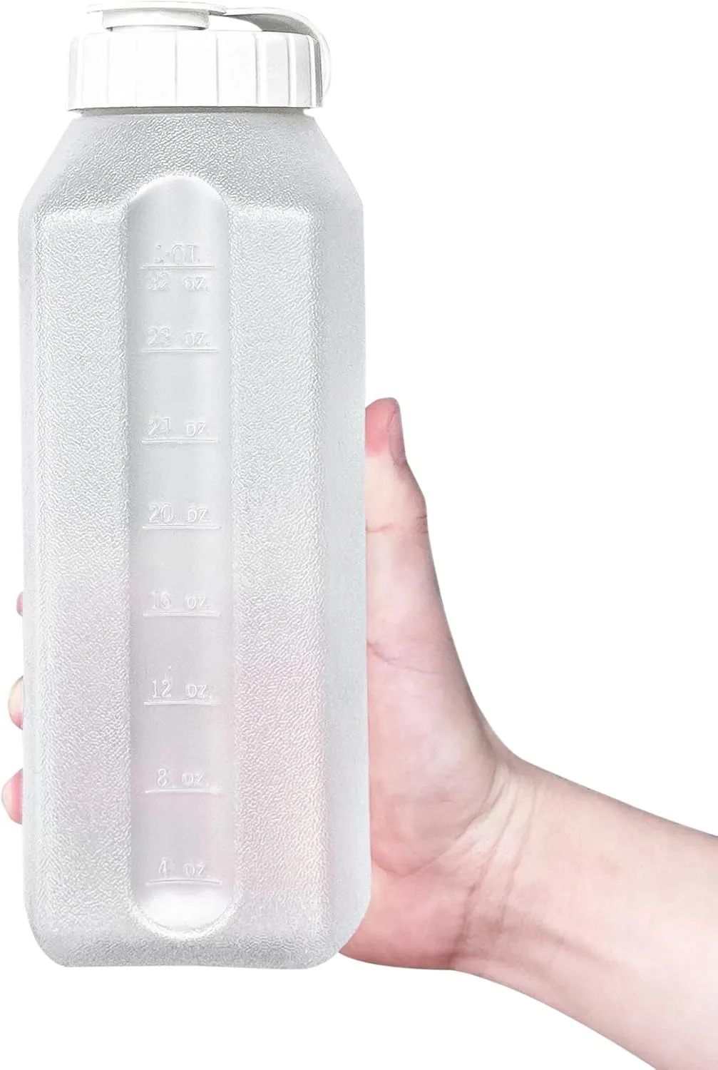 NEW 1-Quart (32 fl. oz) Water Bottle Refrigerator Shaker, Pitcher, Engraved Measurements, Mixer Bottle, Leak Resistance, Dishwasher Safe, BPA Free, with Easy-Pour Spout