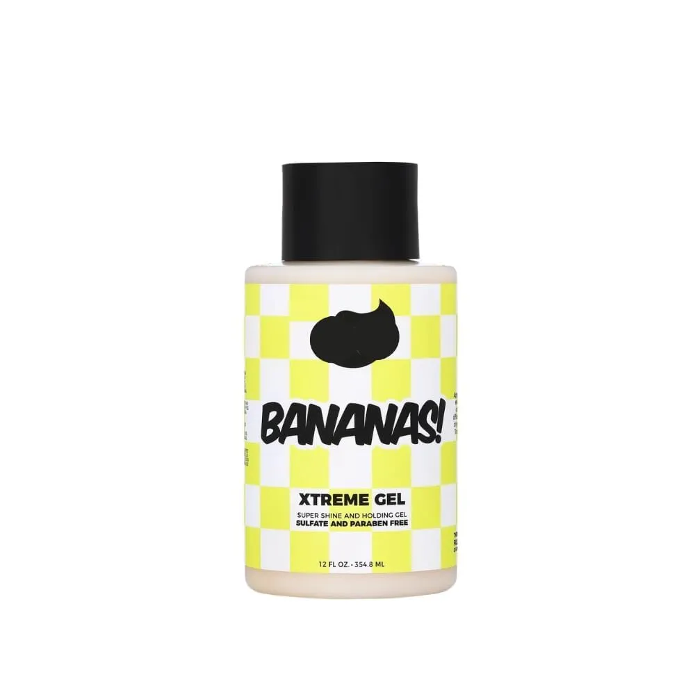 New Bananas Xtreme Hold Hair Gel 𝕯𝖔~𝖚𝖝,All Hair Type,Unisex, 12oz-Pump Bottle(Pack of 2)
