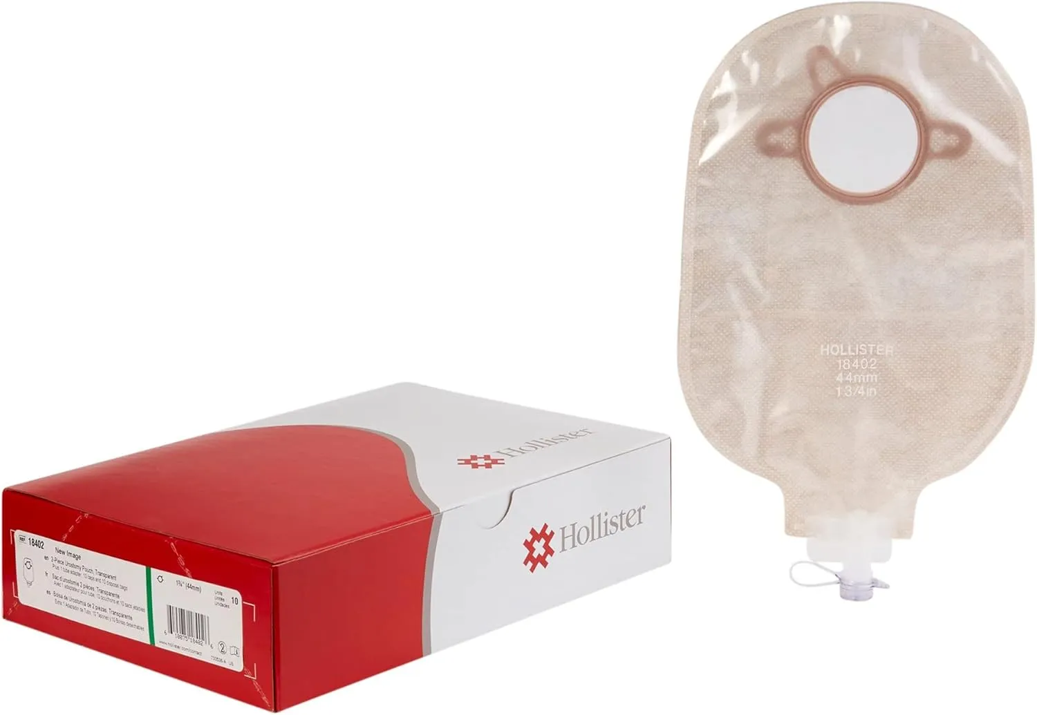 New Image Drainable 9 Inch Length, Maxi 2pc System Urostomy Pouch 9 Inch Length, Maxi 18402, 10 Ct