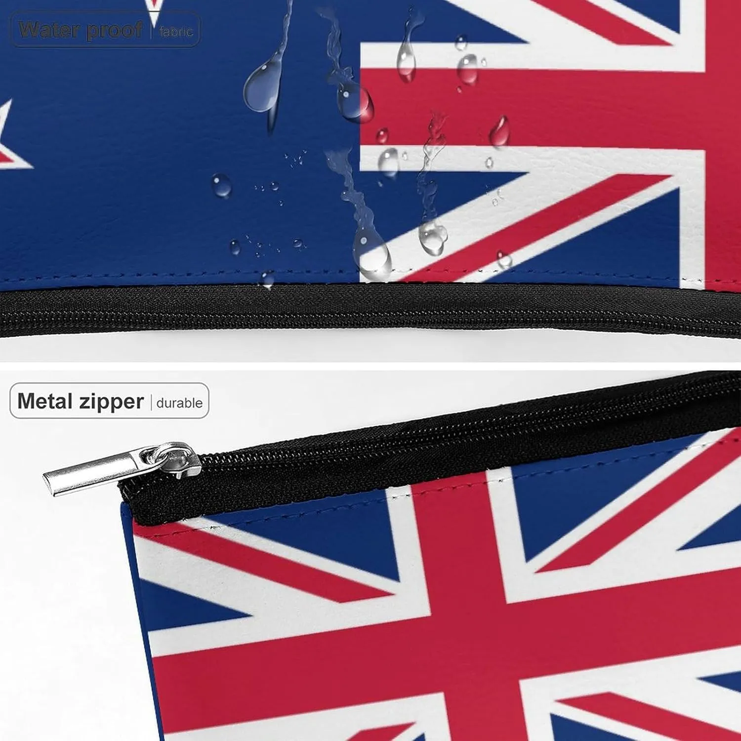 New Zealand Flag Portable Cosmetic Bag Travel Makeup Organizer for Purse
