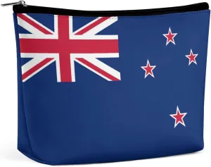 New Zealand Flag Portable Cosmetic Bag Travel Makeup Organizer for Purse