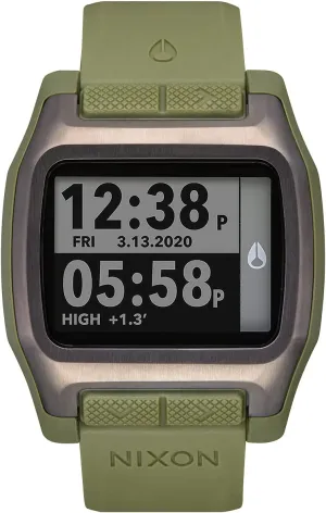 NIXON High Tide A1308 - Digital Watch for Men and Women - Water Resistant Surfing, Diving, Fishing Watch - Men’s Water Sport Watches - Customizable 44 mm Face, 23mm PU Band